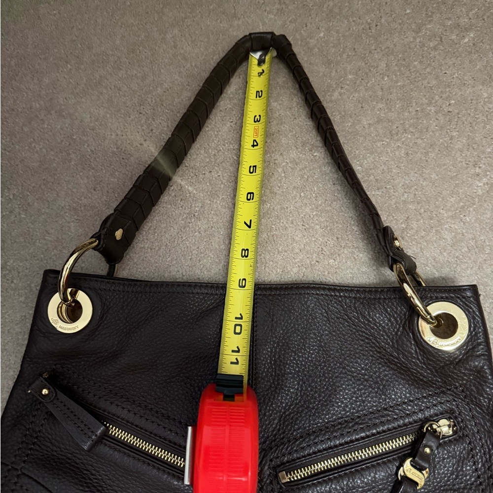 B. Makowsky brown leather handbag with Brown leather strap. - Picture 7 of 7